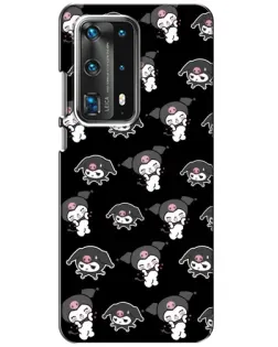 Чохол для Huawei P40 з картинкою «Чорний паттерн Kuromi»