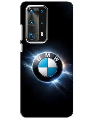 Чехол для Huawei P40 с картинкой «BMW — неоновое сияние»