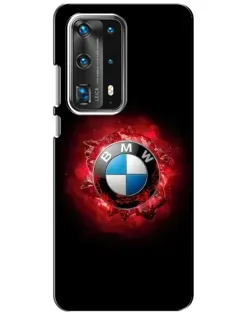 Чехол для Huawei P40 с картинкой «Логотип BMW — вспышка»