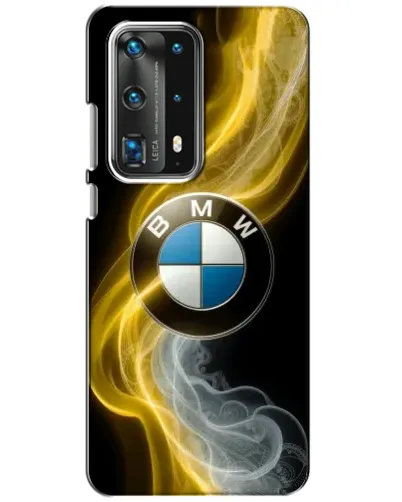 Чехол для Huawei P40 с картинкой «Золотистый дым BMW»
