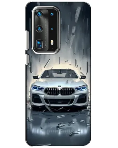 Чехол для Huawei P40 с картинкой «BMW в свете фар»