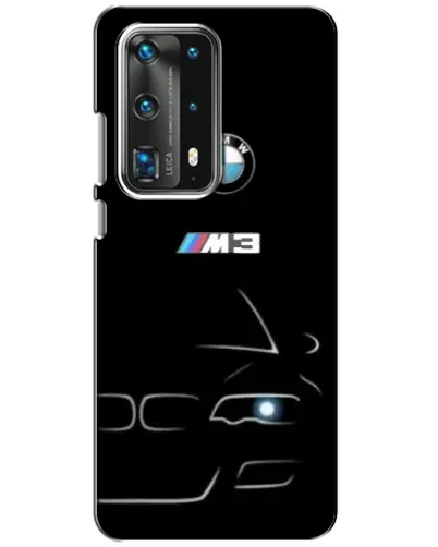 Чехол для Huawei P40 с картинкой «Минималистичный принт BMW M3»