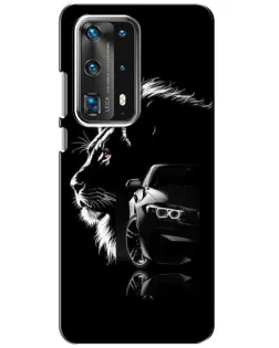 Чехол для Huawei P40 с картинкой «BMW и лев»