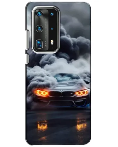 Чехол для Huawei P40 с картинкой «BMW в дыму»