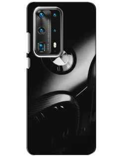 Чехол для Huawei P40 с картинкой «Эмблема BMW — макро»