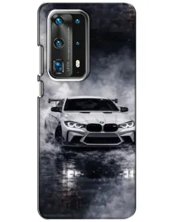 Чехол для Huawei P40 с картинкой «BMW сквозь туман»