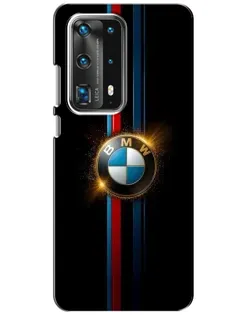 Чехол для Huawei P40 с картинкой «BMW M-Power неон»
