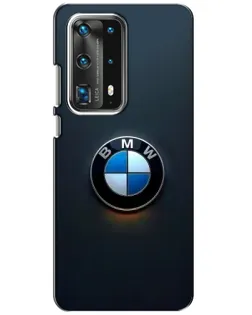 Чехол для Huawei P40 с картинкой «Логотип BMW — минимализм»