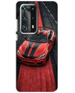 Чехол для Huawei P40 с картинкой «BMW на красной дорожке»