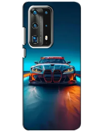 Чехол для Huawei P40 с картинкой «BMW — огни неона» Чехол для Huawei P40 с картинкой «BMW — огни неона»