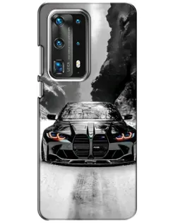 Чехол для Huawei P40 с картинкой «BMW — акварельный дрифт»