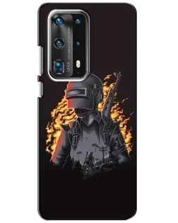 Чохол для Huawei P40 з картинкою «PUBG — вогняний силует»