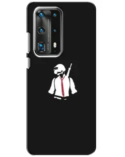 Чохол для Huawei P40 з картинкою «PUBG — силует воїна»