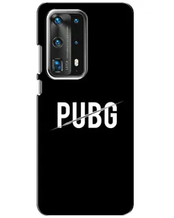 Чохол для Huawei P40 з картинкою «PUBG — білий логотип»