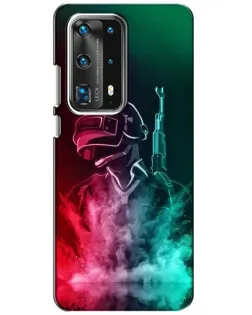 Чохол для Huawei P40 з картинкою «PUBG — вогняний воїн»