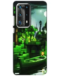 Чохол для Huawei P40 з картинкою «Minecraft лісовий пейзаж»