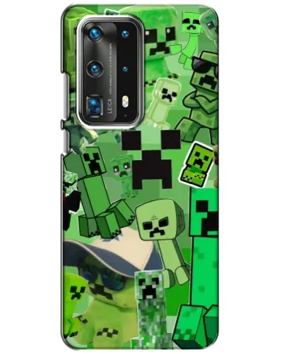 Чехол для Huawei P40 с картинкой «Криперы Minecraft»