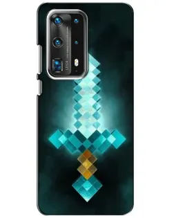 Чехол для Huawei P40 с картинкой «Алмазный меч неон»