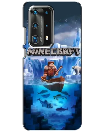 Чехол для Huawei P40 с картинкой «Minecraft ледяной мир»
