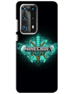 Чехол для Huawei P40 с картинкой «Minecraft Diamond лого»
