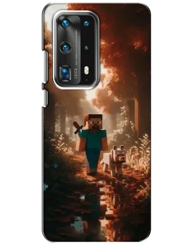 Чехол для Huawei P40 с картинкой «Стив в лесу»