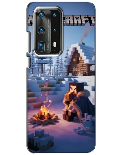 Чехол для Huawei P40 с картинкой «Зимний Minecraft»