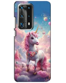 Чехол для Huawei P40 с картинкой «Единорог среди облаков»