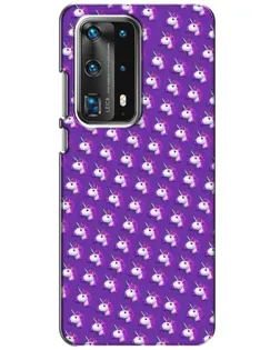 Чехол для Huawei P40 с картинкой «Единороги на фиолетовом»