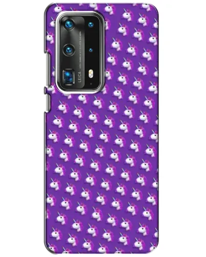 Чехол для Huawei P40 с картинкой «Единороги на фиолетовом»