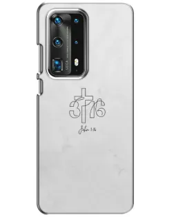Чехол для Huawei P40 с картинкой «Иоанна 3:16 Крест»