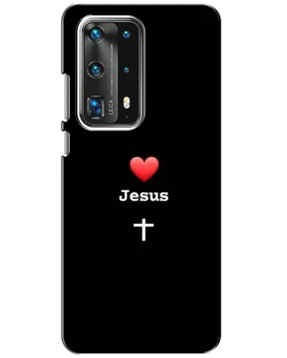 Чехол для Huawei P40 с картинкой «Сердце - Jesus»