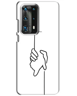 Чехол для Huawei P40 с картинкой «Рука держит»