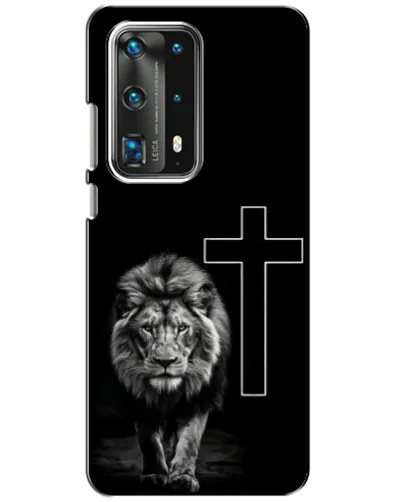 Чехол для Huawei P40 с картинкой «Лев и Крест»