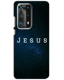 Чехол для Huawei P40 с картинкой «Звездное небо Jesus»