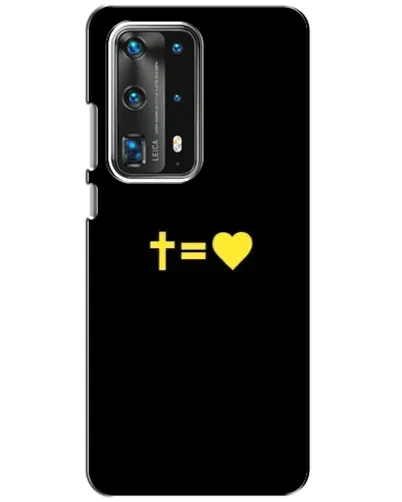 Чехол для Huawei P40 с картинкой «Сердце и Крест»