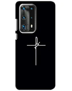 Чехол для Huawei P40 с картинкой «Тонкий крест»
