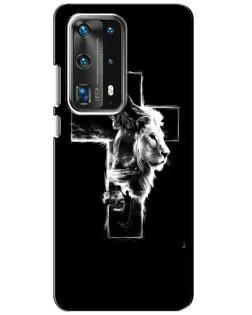 Чехол для Huawei P40 с картинкой «Сияющий крест Jesus»