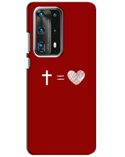 Чехол для Huawei P40 с картинкой «Уравнение любви»