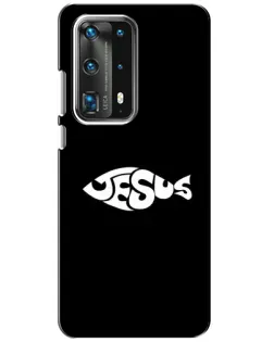 Чехол для Huawei P40 с картинкой «Рыба Jesus»