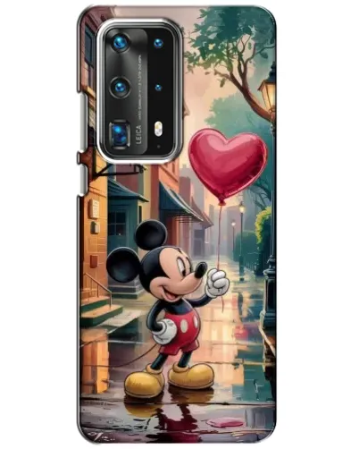 Чехол для Huawei P40 с картинкой «Микки и шарик-сердце»