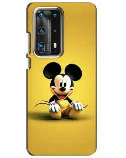 Чехол для Huawei P40 с картинкой «Микки на желтом»