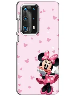 Чехол для Huawei P40 с картинкой «Минни Маус и сердечки»