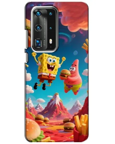 Чехол для Huawei P40 с картинкой «Космический фастфуд»