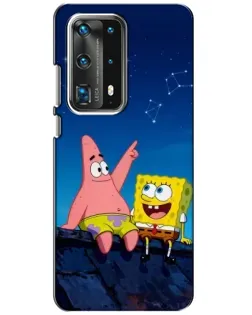 Чехол для Huawei P40 с картинкой «Губка Боб и Патрик ночью» Чехол для Huawei P40 с картинкой «Губка Боб и Патрик ночью»