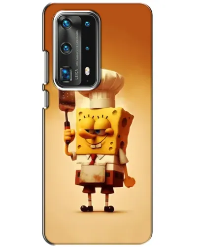 Чехол для Huawei P40 с картинкой «Губка Боб повар»