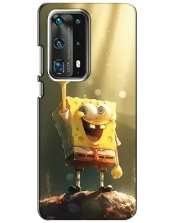 Чехол для Huawei P40 с картинкой «Сияющий Спанч Боб»