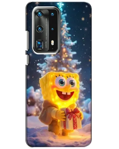 Чехол для Huawei P40 с картинкой «Рождественский Спанч Боб»