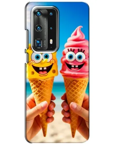 Чехол для Huawei P40 с картинкой «Спанч Боб мороженое»