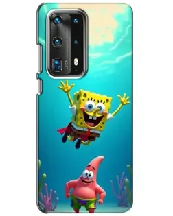 Чехол для Huawei P40 с картинкой «Спанч Боб под водой»