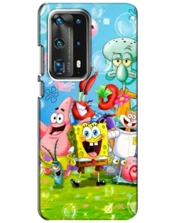 Чехол для Huawei P40 с картинкой «Губка Боб и друзья»